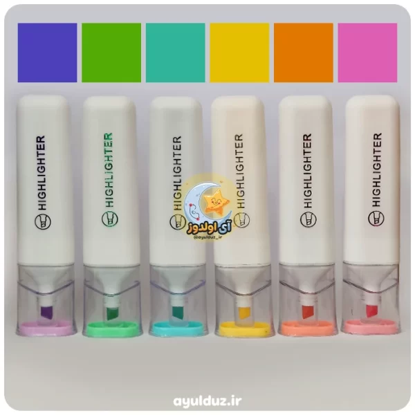 قیمت خرید و فروش ماژیک هایلایتر پاستلی سر شیشه ای بدنه سفید Live Color مدل BX-801