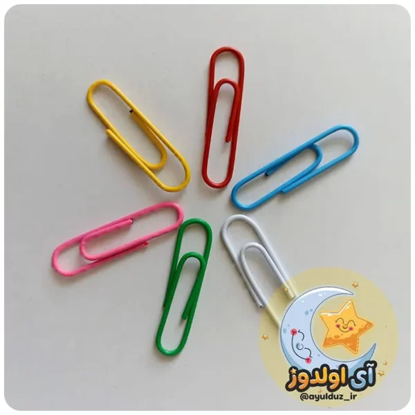 قیمت خرید و فروش گیره کاغذ رنگی دلی بسته 100 عددی مدل 39716