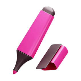 highlighter marker icon 3d ayulduz