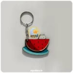 قیمت خرید و فروش جاکلیدی چوبی طرح یلدایی خرسی پشت هندونه