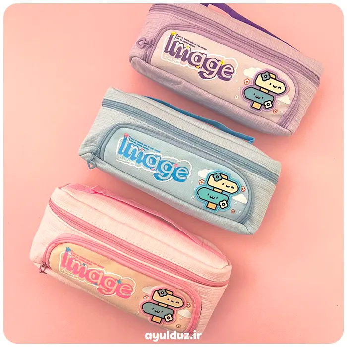 Image Cute Pencil Case قیمت خرید و فروش جامدادی دو زیپ دسته دار طرح image