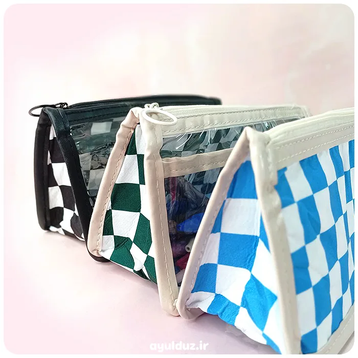 قیمت خرید و فروش جامدادی دو قسمتی جلو شفاف شطرنجی