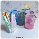 قیمت خرید و فروش جاقلمی فلزی توری پاستلی استوانه ای