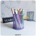 قیمت خرید و فروش جاقلمی فلزی توری پاستلی استوانه ای