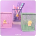 قیمت خرید و فروش جاقلمی فلزی توری پاستلی پیکسل دار