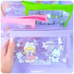 قیمت خرید و فروش جامدادی طلقی شفاف دور چرمی فانتزی